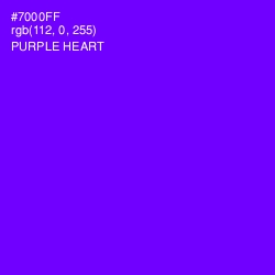 #7000FF - Purple Heart Color Image